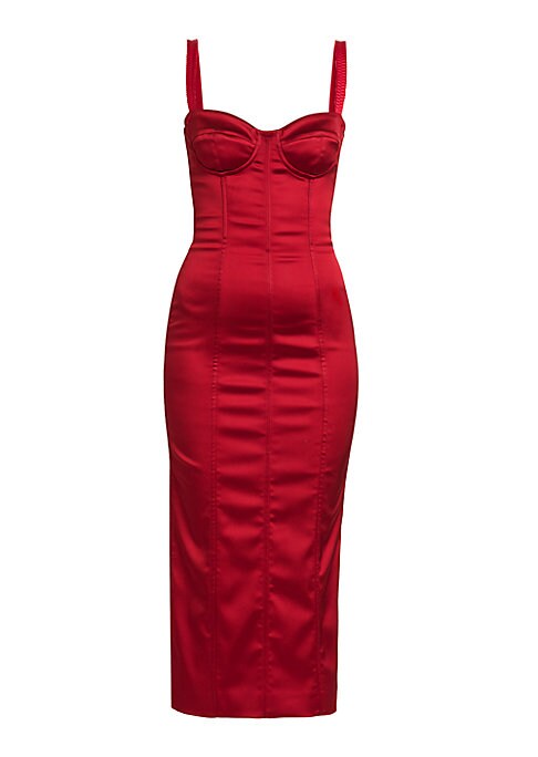 Romantic Satin Midi Dress