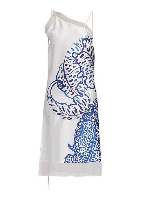 Painterly Silk Midi Dress