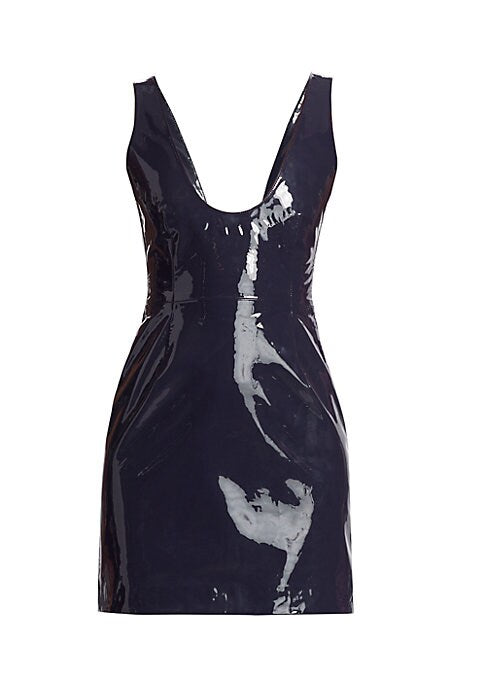 Glossy Mini Leather Dress