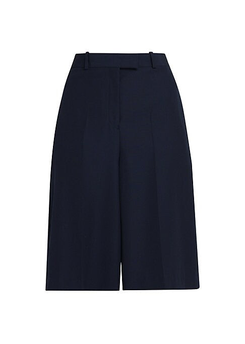 Elegant Woolen Knee-Length Shorts