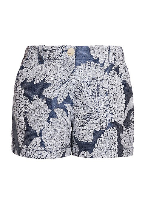 Chic Floral Weave Shorts