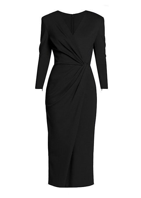 Twist-Front Midi Dress