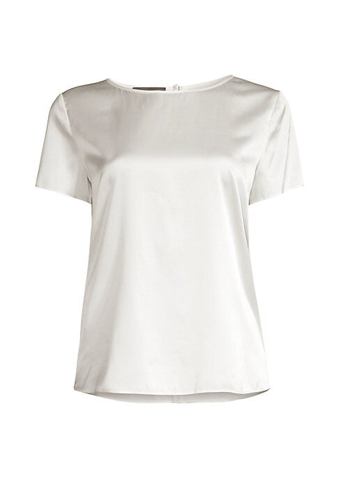 Lustrous Silk Cut-Out Top