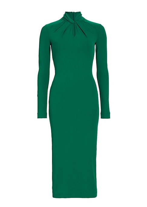 Elegant Twist Midi Dress