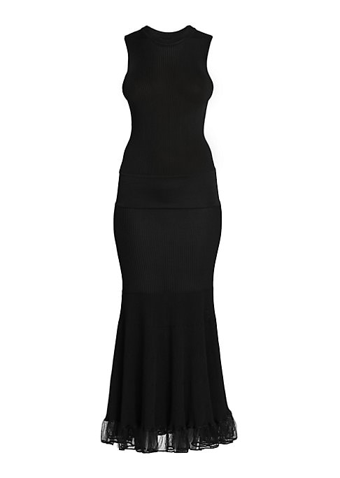 Tulle Ruffle Midi Dress