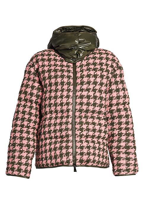 Luxe Houndstooth Hood Jacket