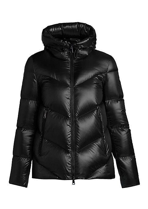 Lustrous Hooded Down Jacket