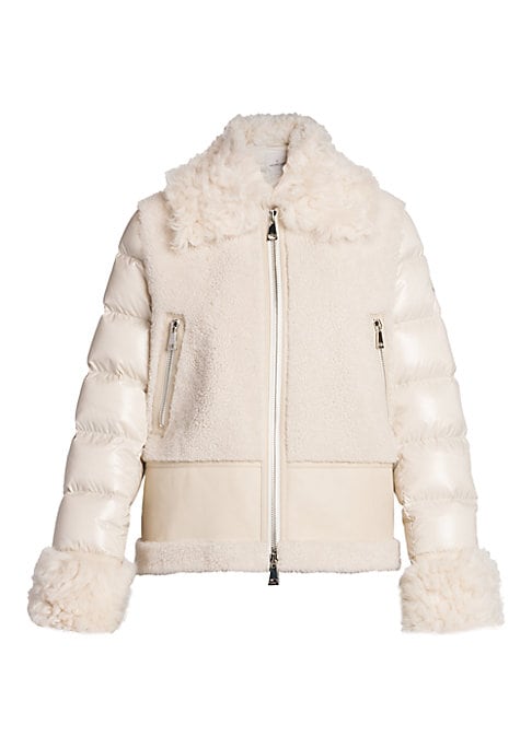 Shearling Down Leather Jacket