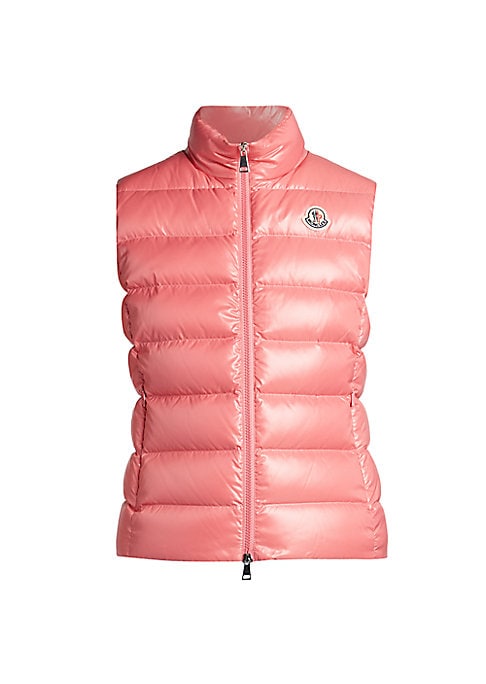 Glossy Highneck Quilted Vest