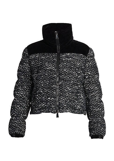 Velvet Boucle Puffer Jacket