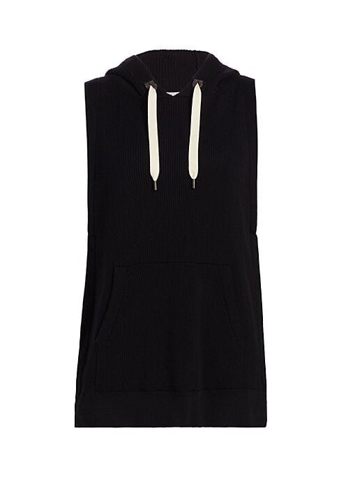 Knit Hooded Pocket Vest