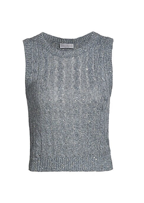 Sparkling Knit Sweater Vest