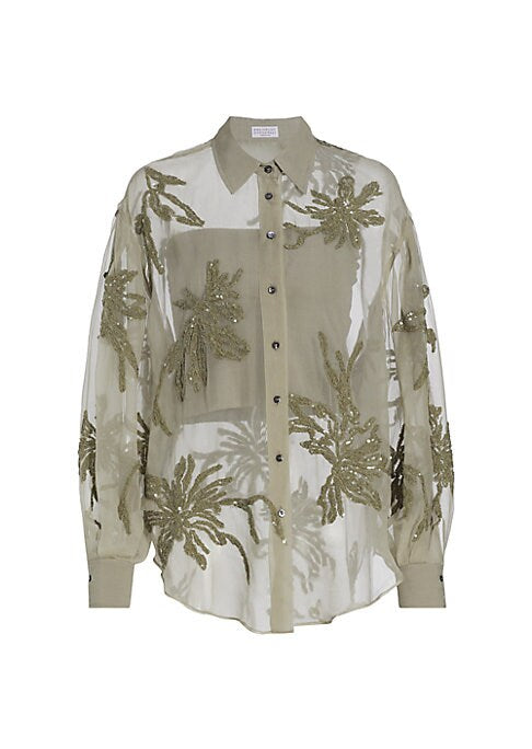 Botanical Silk Blouse