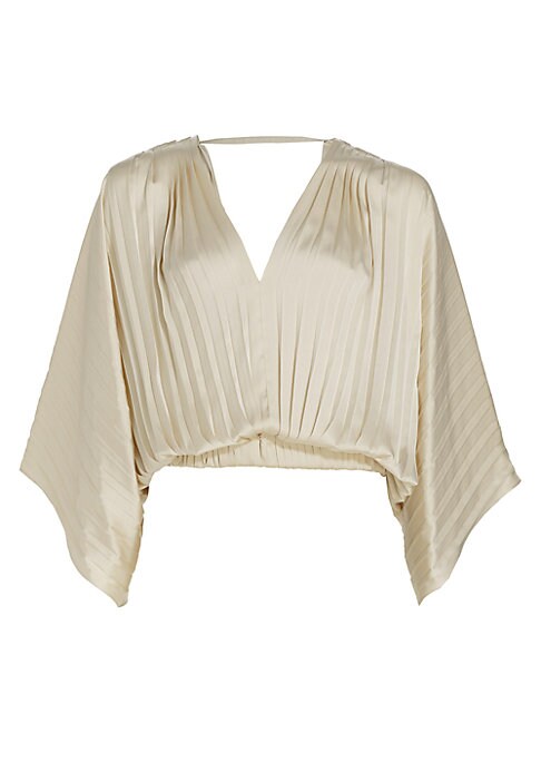 Chic Satin Plissé Top