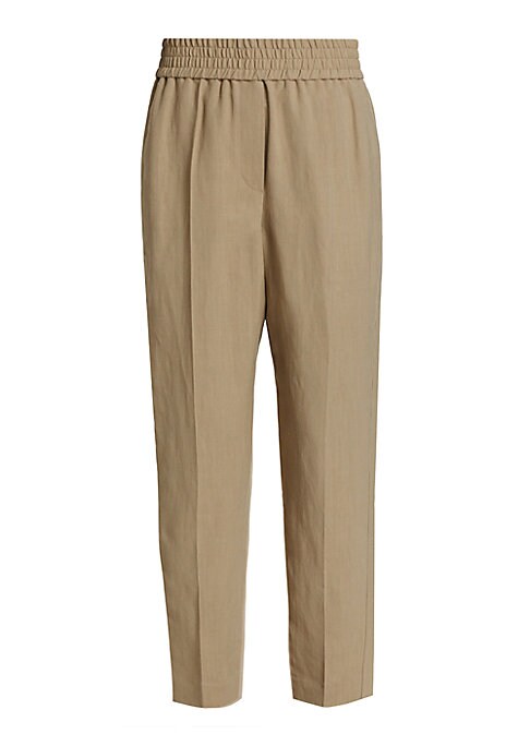 Luxe Smocked Linen Trousers
