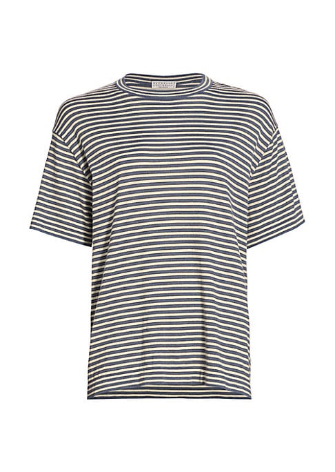 Chic Metallic Stripe Tee