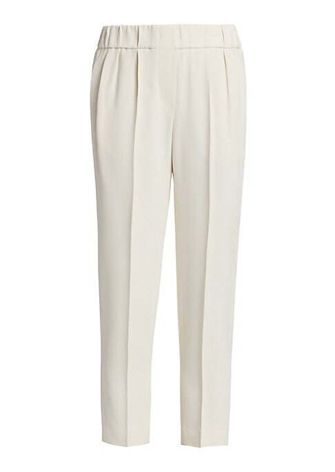 Silk Blend Pleat Pants