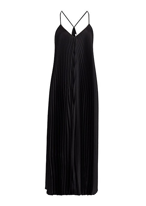 Satin Plunge Midi Dress