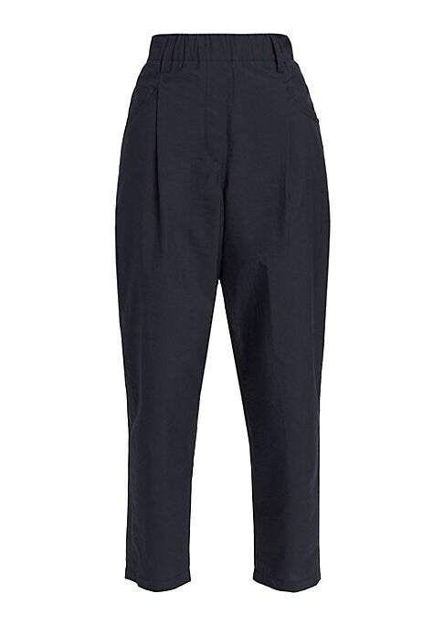 Chic Poplin Pull-On Pants