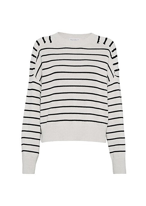 Dazzling Shoulder Stripe Sweater