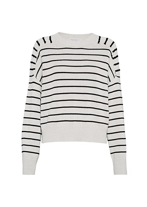 Dazzling Shoulder Stripe Sweater