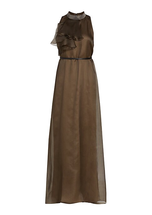 Elegant Ruffle Maxi Dress