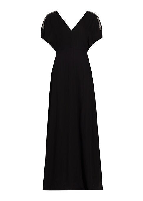 Glimmering V-Neck Elegance