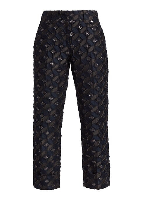 Metallic Pleat Trousers