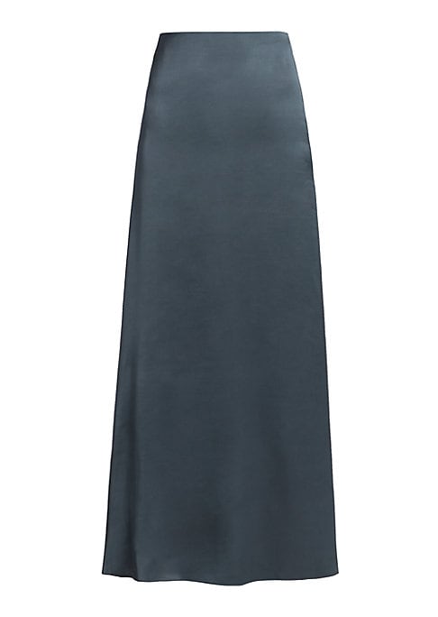 Lustrous Pleated Maxi Skirt