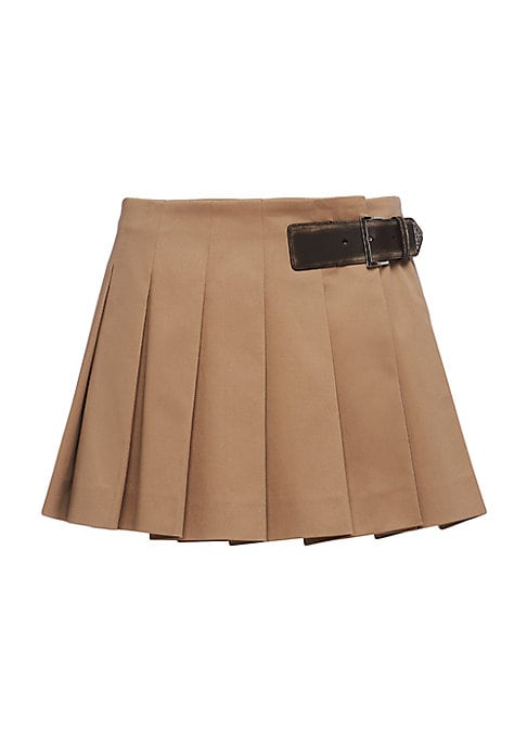 Kilt-Inspired Gabardine Skirt