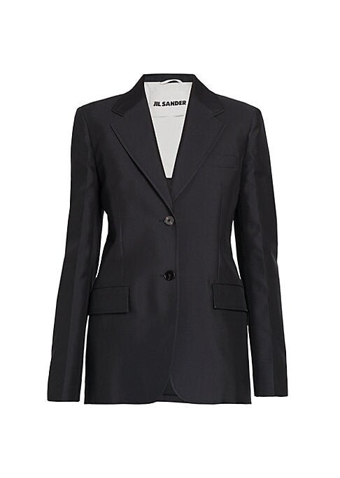 Silk-Blend Tailored Blazer