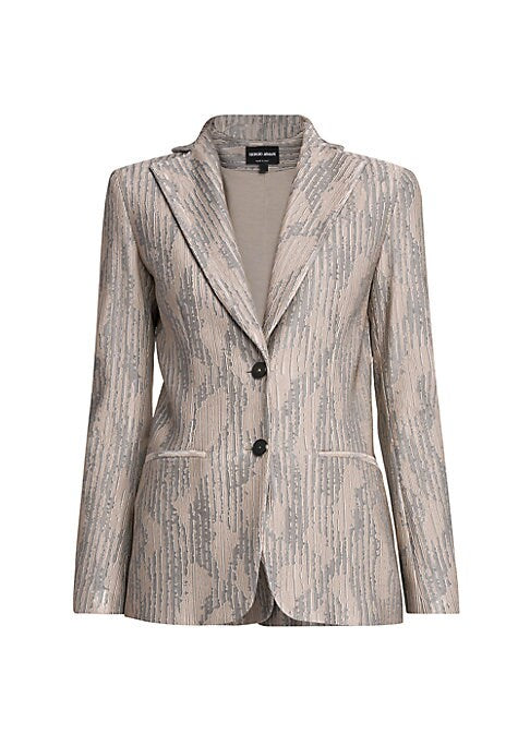 Elegant Jacquard Blazer
