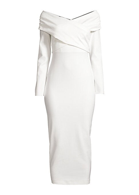Crisscross Elegance Midi Dress