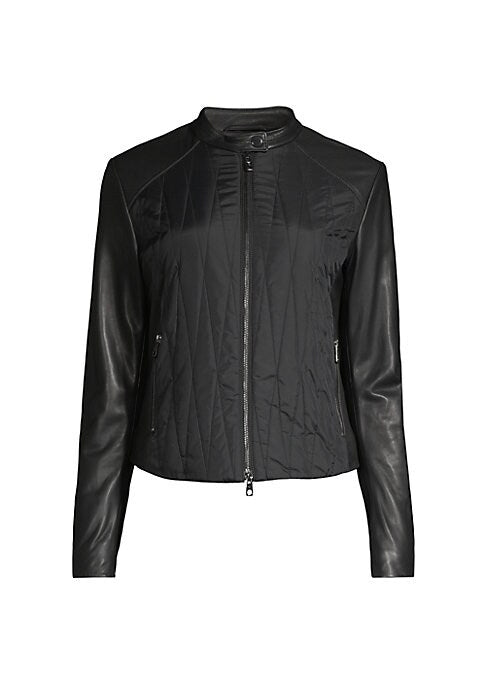 Quilted Leather Moto Jacket
