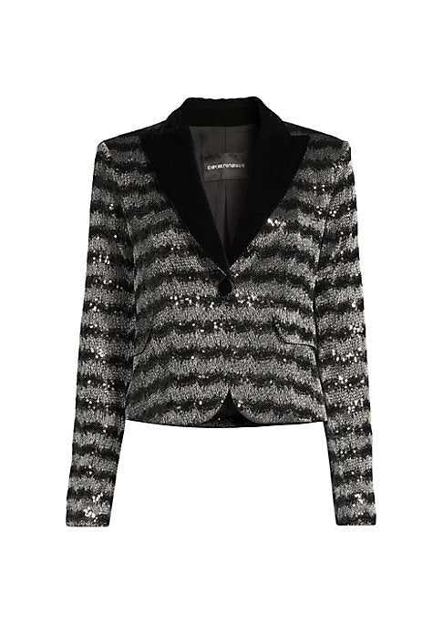 Shimmering Chevron Blazer