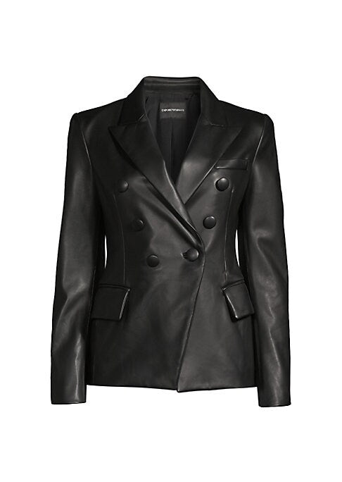 Luxe Leather Chic Blazer