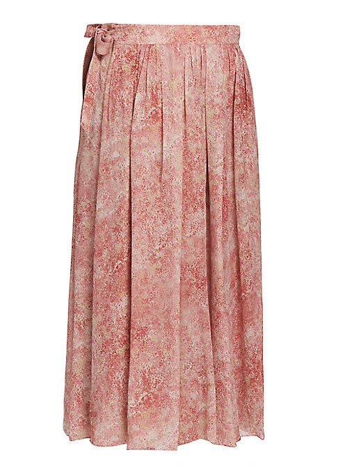 Elegant Silk Pleated Skirt