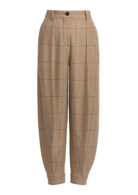 Herringbone Cashmere Trousers