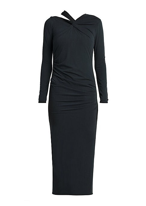 Twisted Elegance Midi Dress