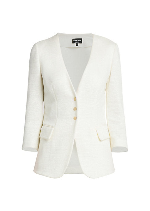 Chic Linen Blend Blazer