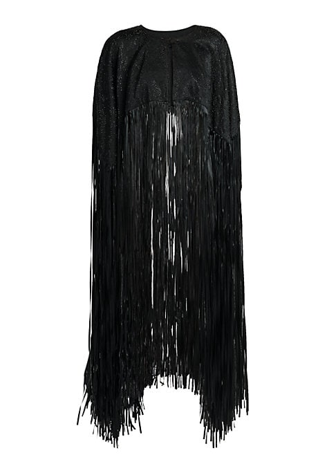 Fringe Elegance Silk Cape