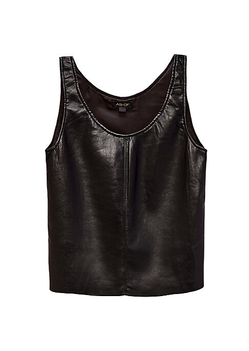 Edgy Leather Crop Tank