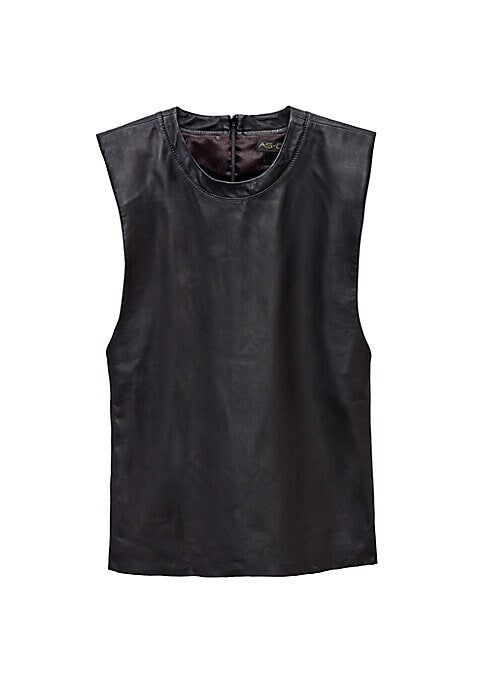 Edgy Leather Tee