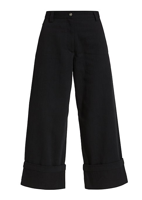 Wide-Leg Denim Trousers