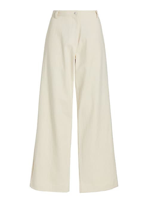 Wide-Leg Denim Chic Trousers