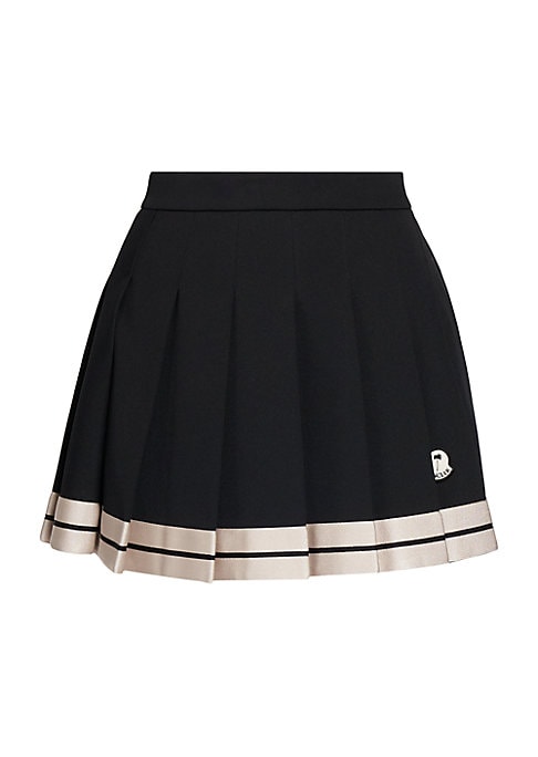 Graffiti Pleated Miniskirt