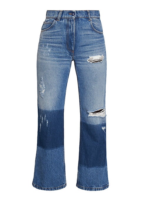 Flared Distressed Street Jeans