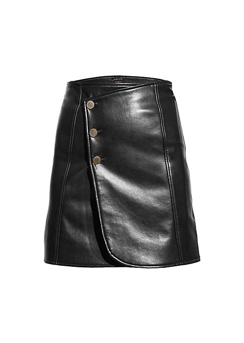 Edgy Asymmetric Leather Skirt