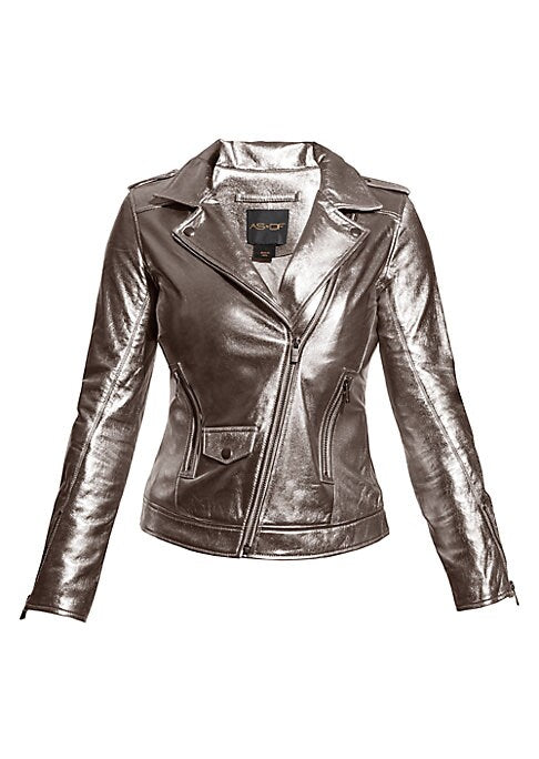 Metallic Moto Jacket