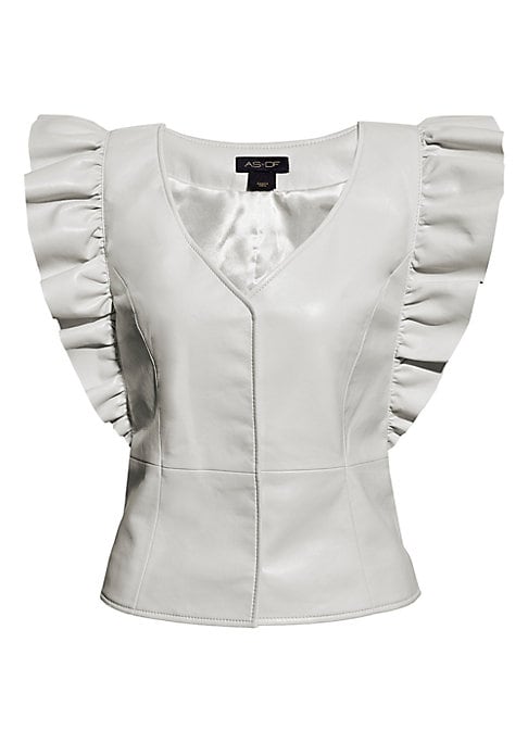 Chic Leather Drama Top